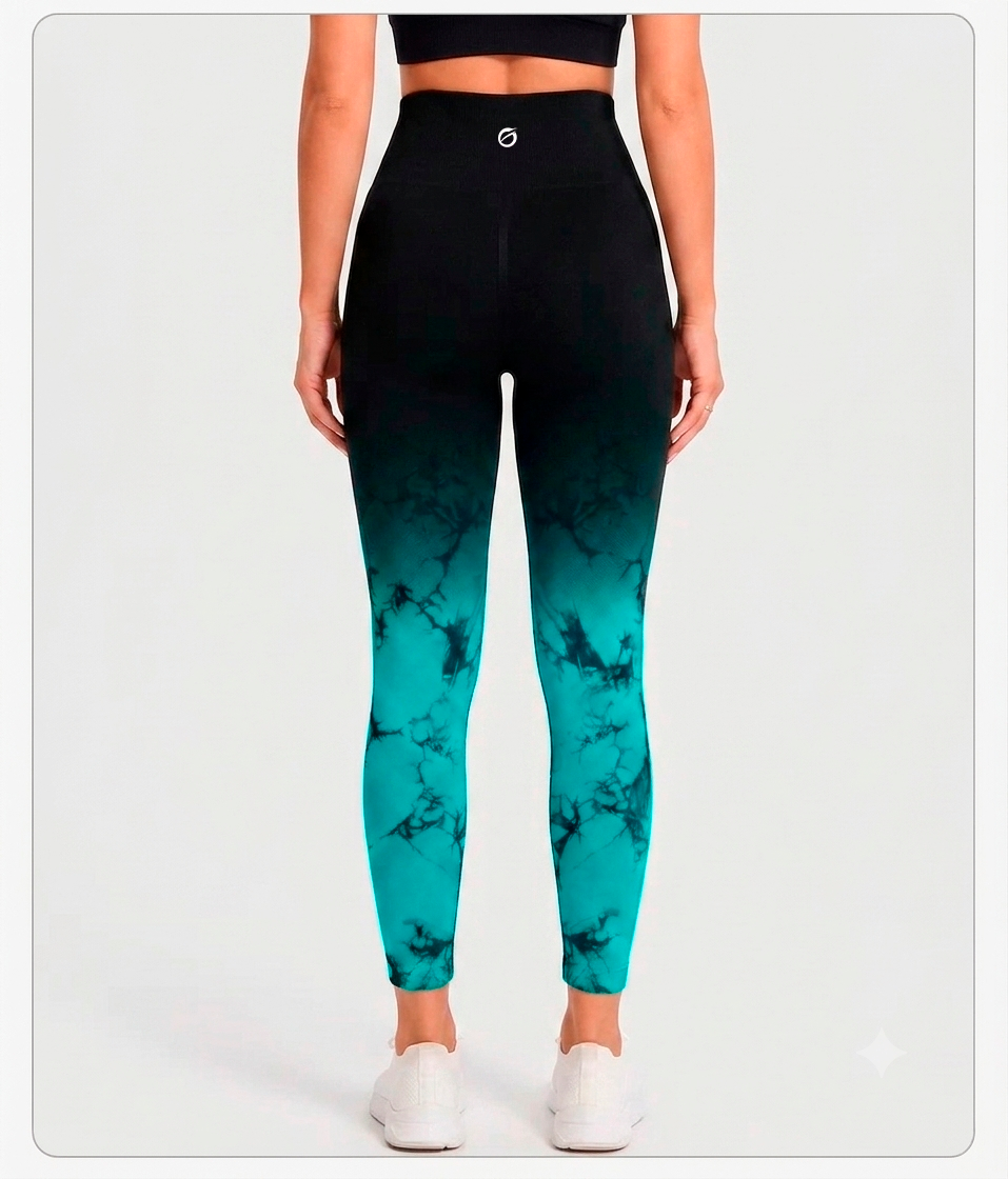 GADIR WAVE - Seamless Tie-Dye Yoga Leggings